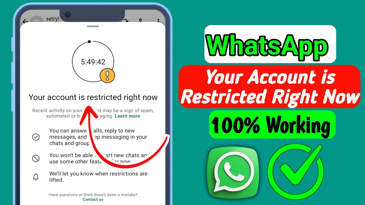 How To Fix Your Account is Restricted Right Now WhatsApp Problem Solve 