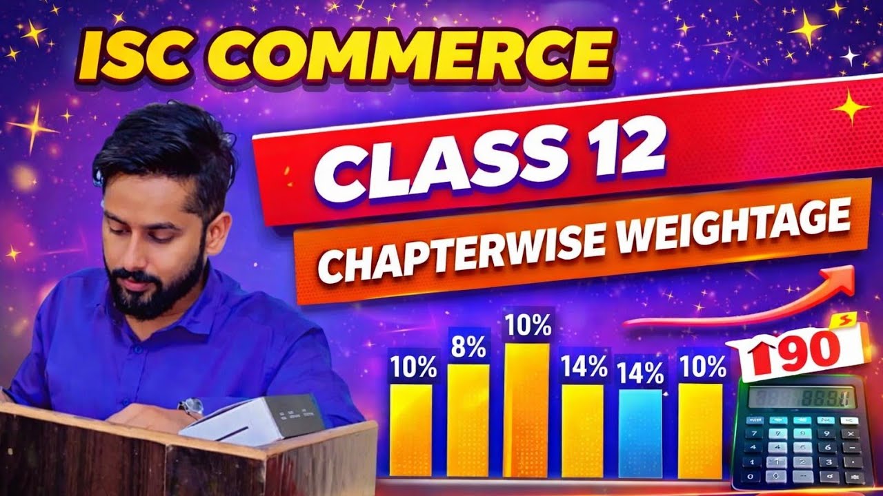 ISC Commerce Class 12 Chapterwise Weightage | Commerce Class 12 ISC 2026 | Important Chapters |