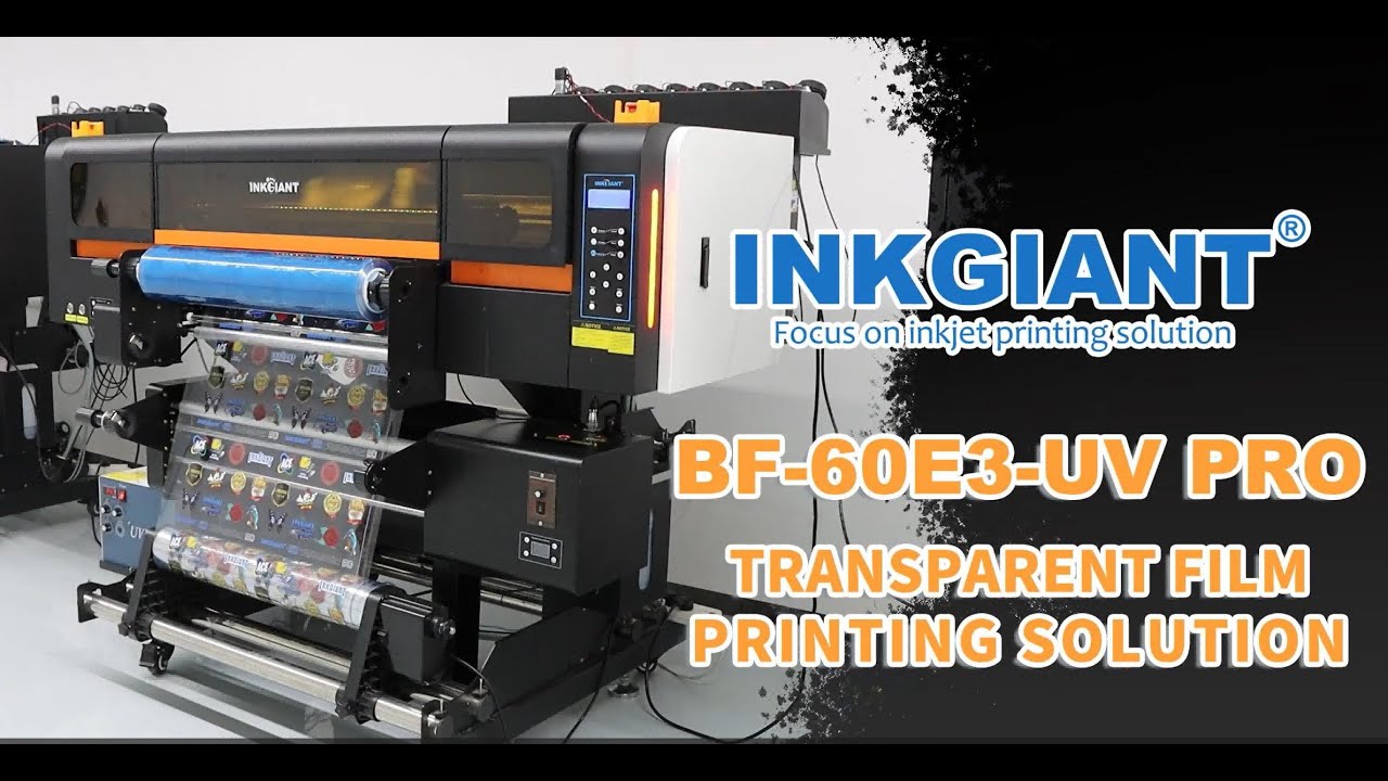 INKGIANT 60cm UV DTF printer with transparent AB printing film