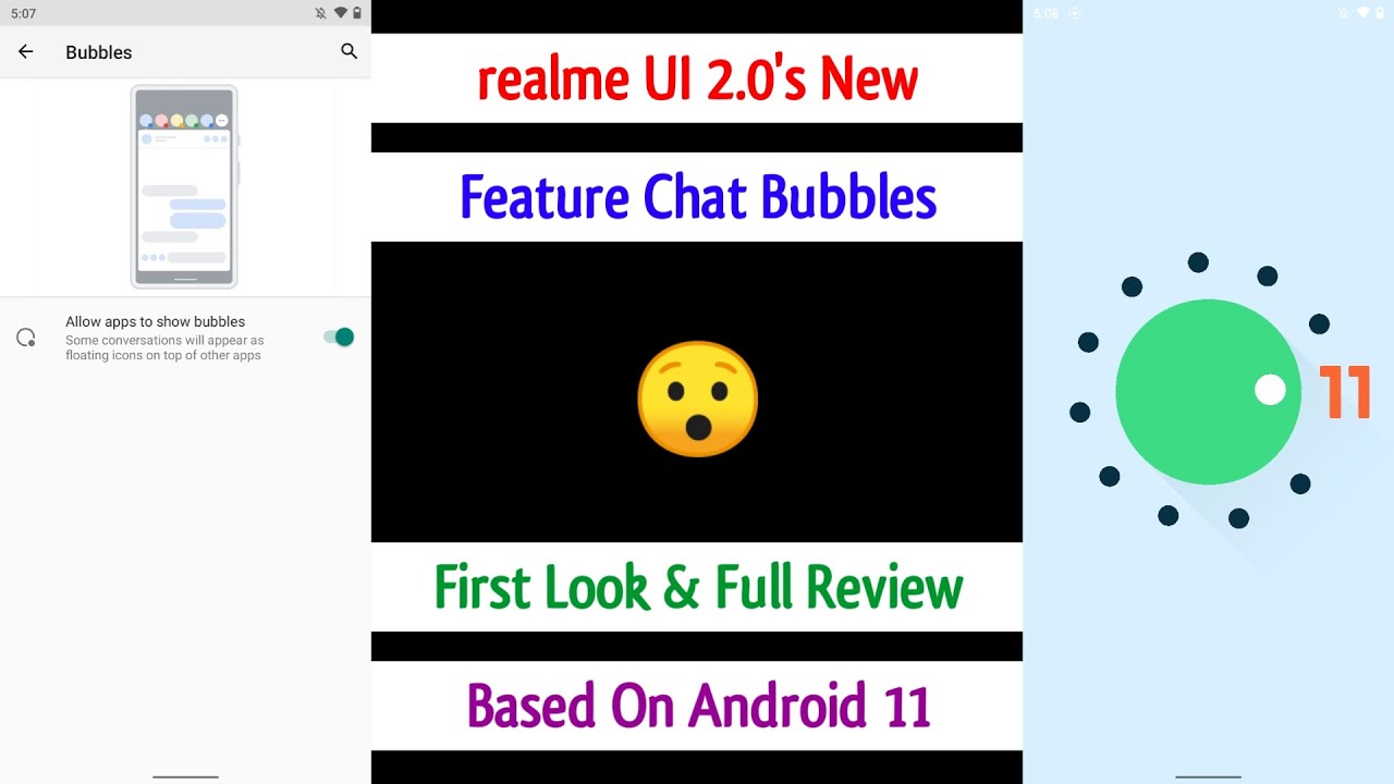 realme UI 2.0 Chat Bubbles - First Look - Full Review 🤩 | realme UI 2.0 New Feature Chat Bubbles 😀❤️