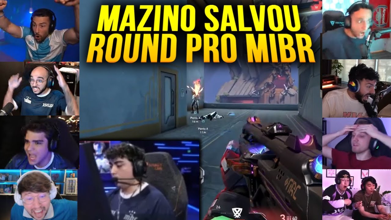 REAÇÃO DO MUNDO VENDO O 2x5 INSANO DO MAZINO E ZEKKEN PRA SALVAR O ROUND PRO MIBR!