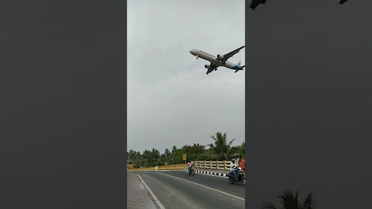 flight landing Trivandrum airport#shorts