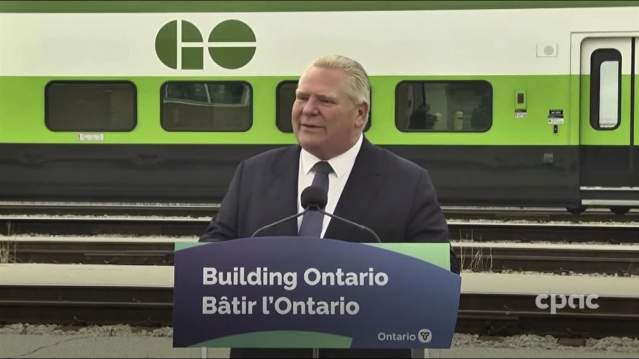 Ontario Premier Doug Ford announces expansion of GO train service in the GTA – April 15, 2024