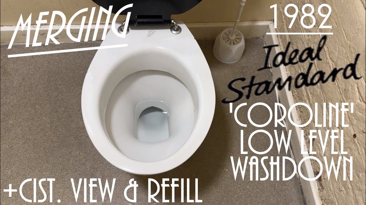 Merged Logos: 1982 Ideal Standard 'Coroline' Low Level Washdown Toilet + Cistern View