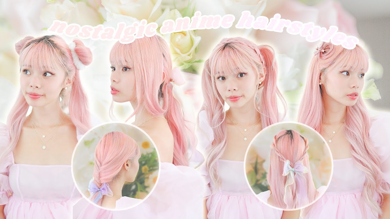 cute & easy daily hairstyles inspired by nostalgia anime! 🌸🎀 cardcaptor sakura, full moon, inuyasha