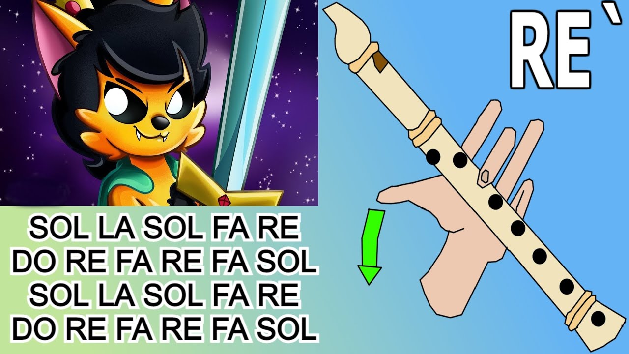Mikellino, La fusión de mi corazón, flauta dulce fácil, tutorial con animación, easy flute recorder