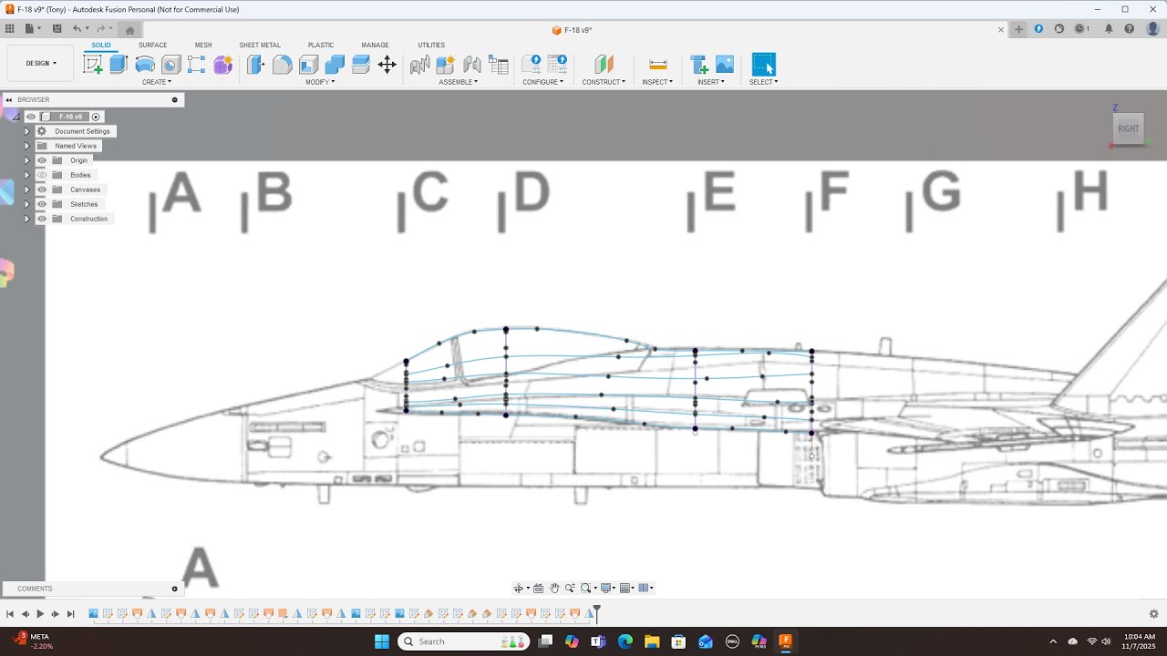 «Введение в моделирование поверхностей в Fusion 360 – Пошаговое проектирование реактивного самолё...