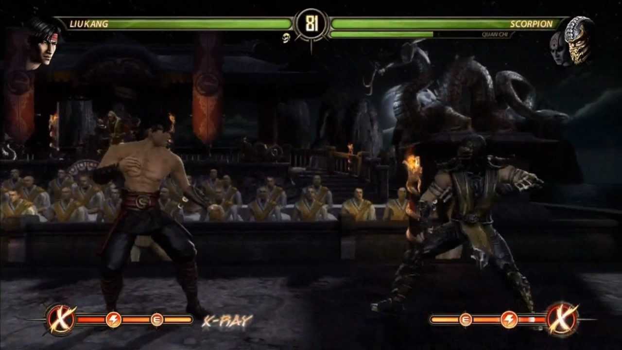 Mortal Kombat 9 Story: Round 8: Liu Kang vs Scorpion & Quan Chi