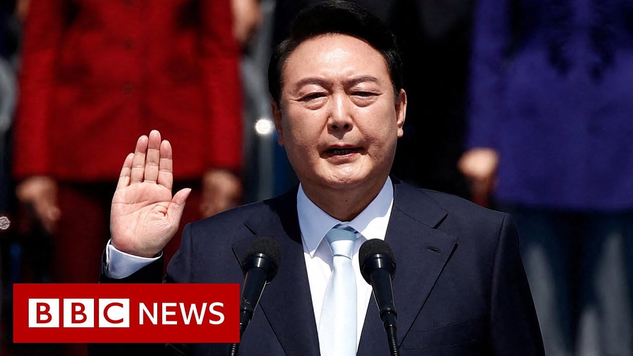 Yoon Suk-yeol takes office as South Korea's new president - BBC News