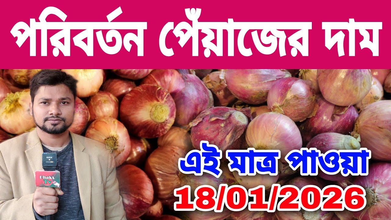 18/01/2026 কমেছে মুড়িকাটা পেঁয়াজের দাম আজকের বাজার দর পেঁয়াজের খবর | আজ পেঁয়াজ রসুন আলুর দরদাম