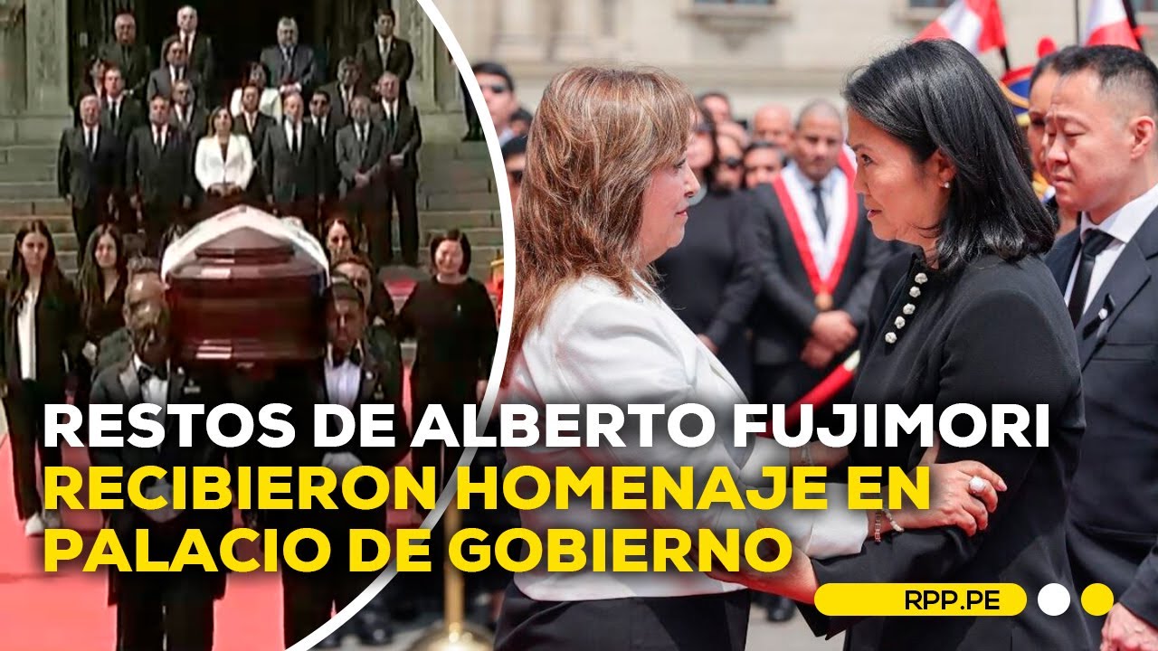 Restos de Alberto Fujimori recibieron homenaje en Palacio de Gobierno #MUERTEFUJIMORI | DESPACHO