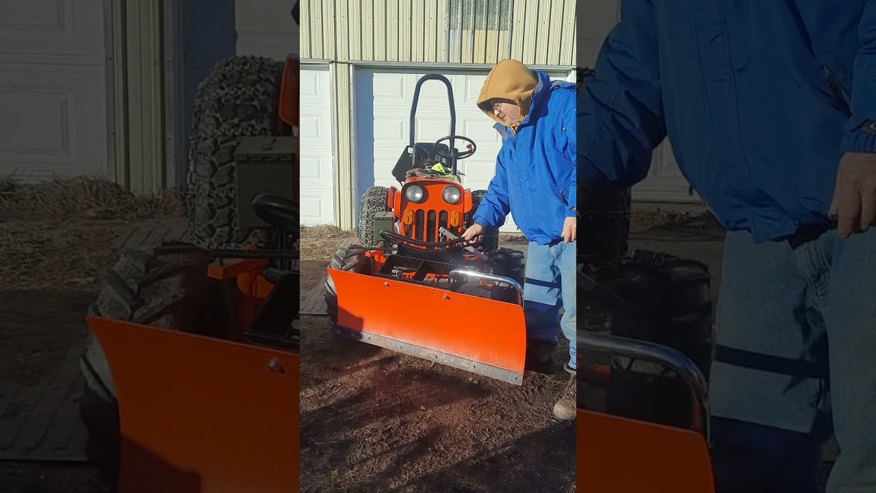 1979 POWER KING TRACTOR:  SNOW PLOW MODS FOR EASY ROTATION FROM SIDE TO SIDE AMD MORE.