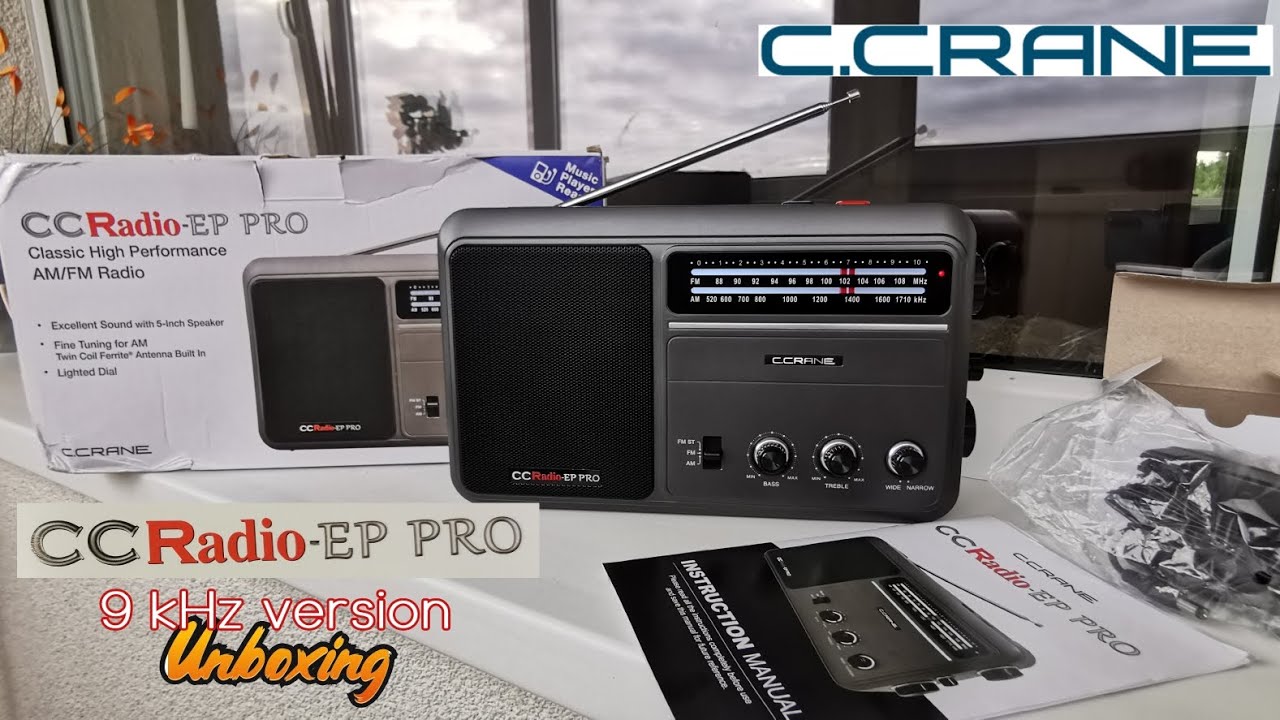 C. Crane CC Radio EP Pro 9 kHz AM version unboxing in Europe. What's inside and main features.