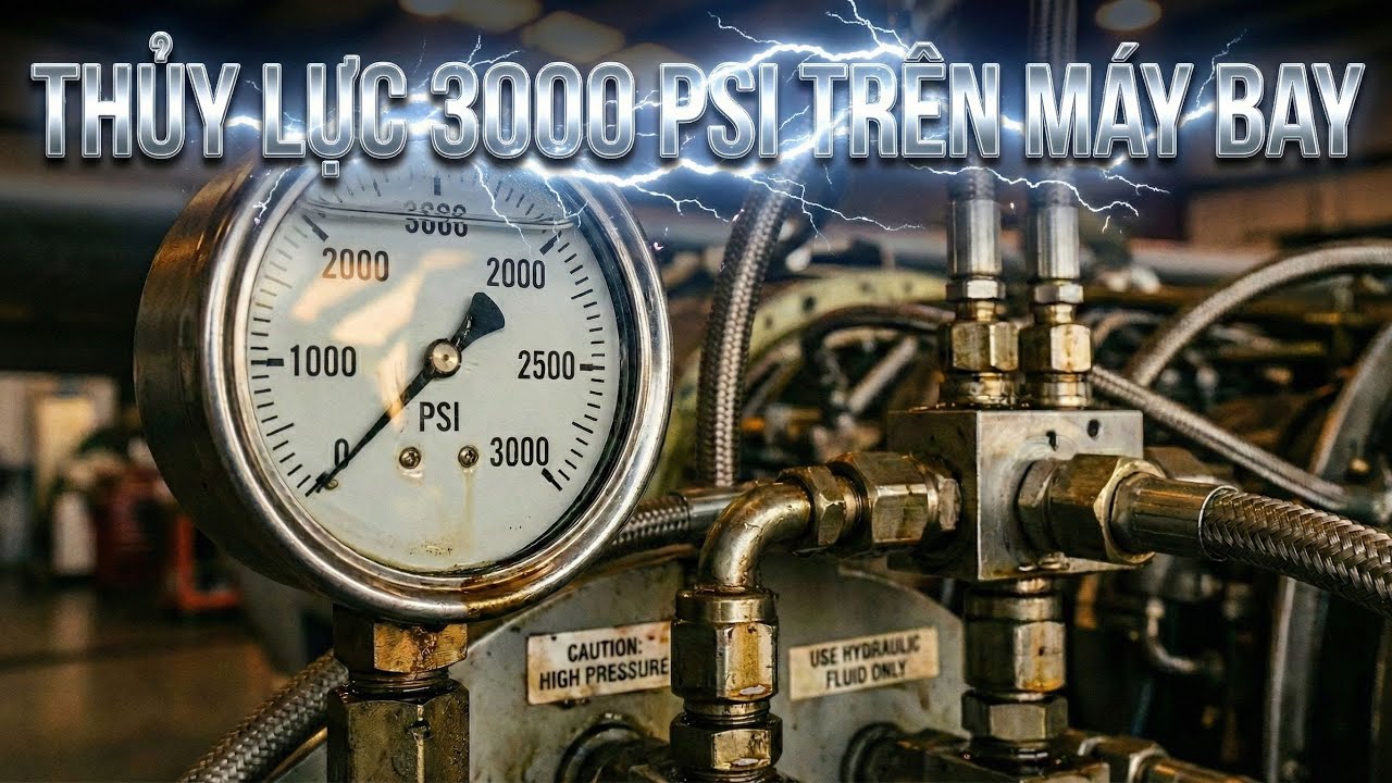 •  Vì Sao Máy Bay Cần 3000 PSI? Bí Mật Bơm, Van, Actuator Và Dự Phòng Khi Mất Áp