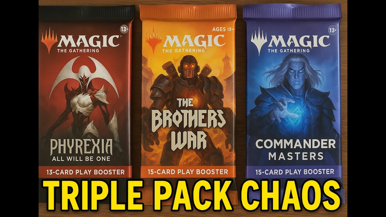 Triple Threat Saturday! Cracking Packs from Phyrexia, Brothers&rsquo; War & Commander Masters!