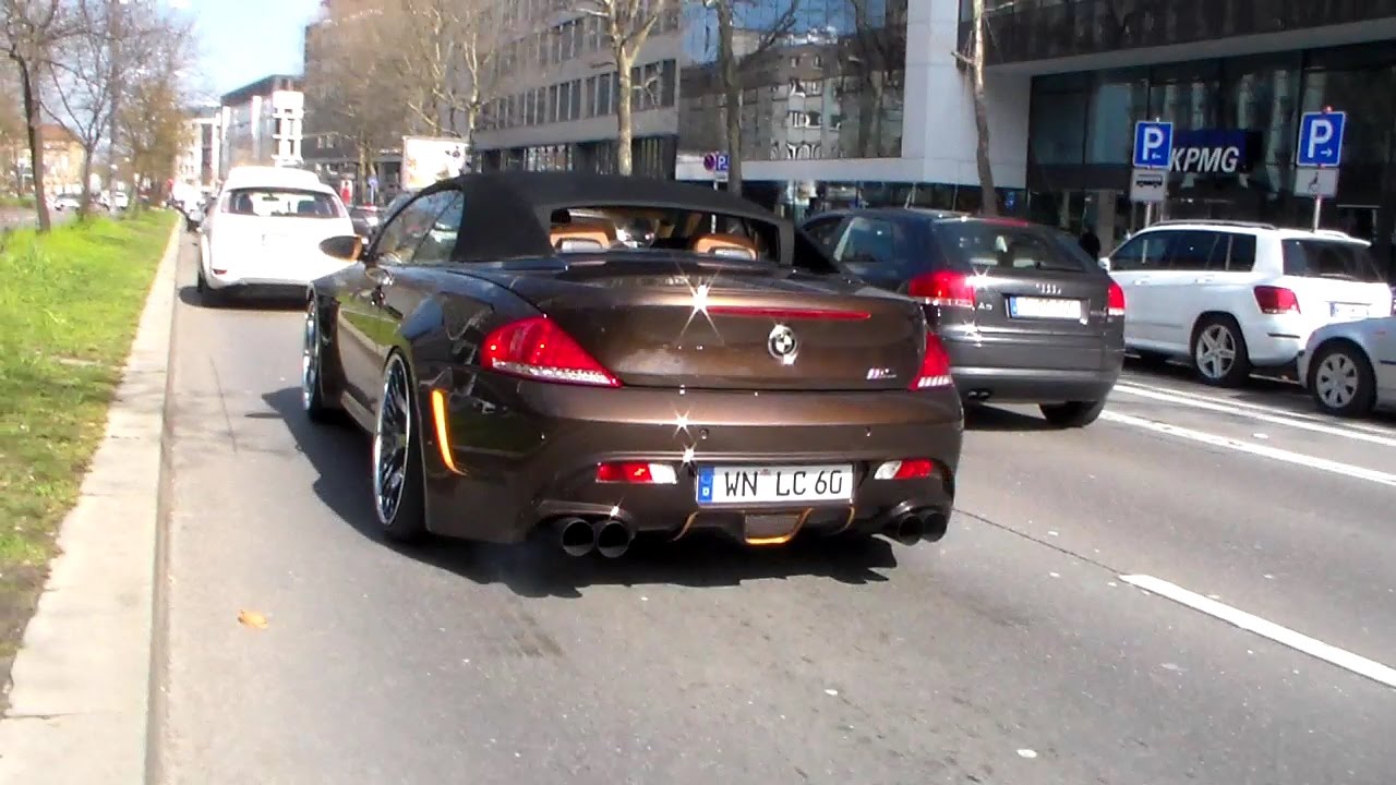 Hamann BMW M6 V10 revs & wheelspinning HD