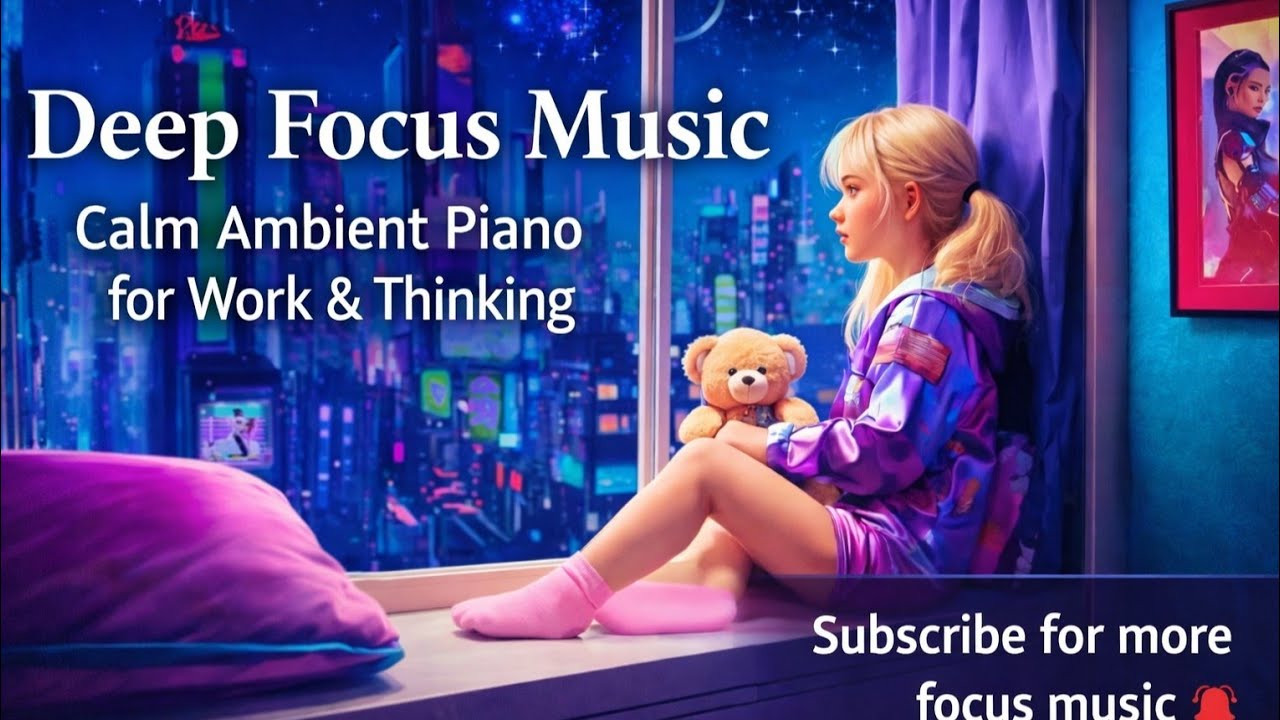 Deep Focus Music – Calm Ambient Piano for Work & Thinking