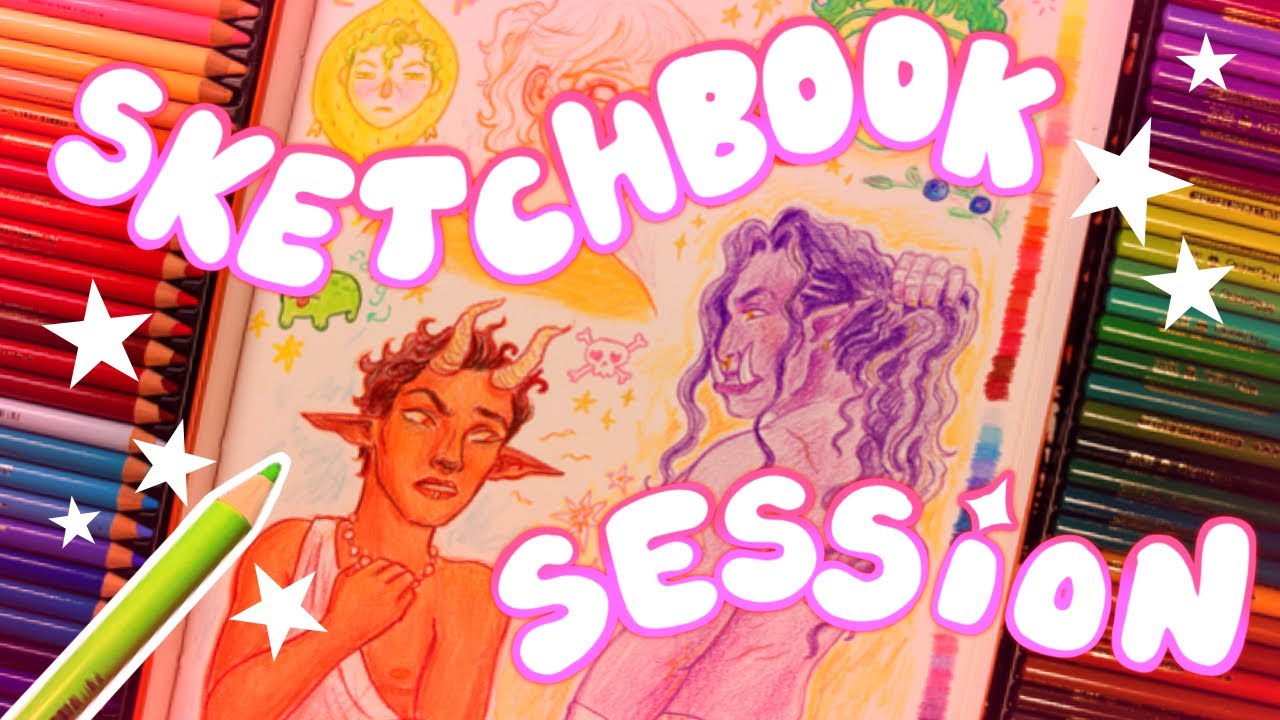 Filling A Sketchbook Page || Woomer Coloured Pencils