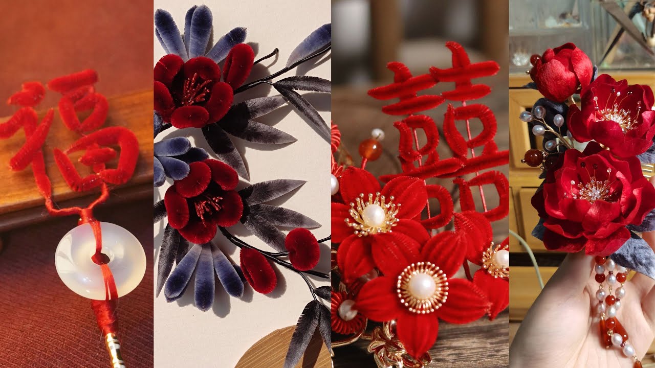簪娘申请出战！绝美非遗绒花，你喜欢哪一个？【学习做绒花的胖雪】