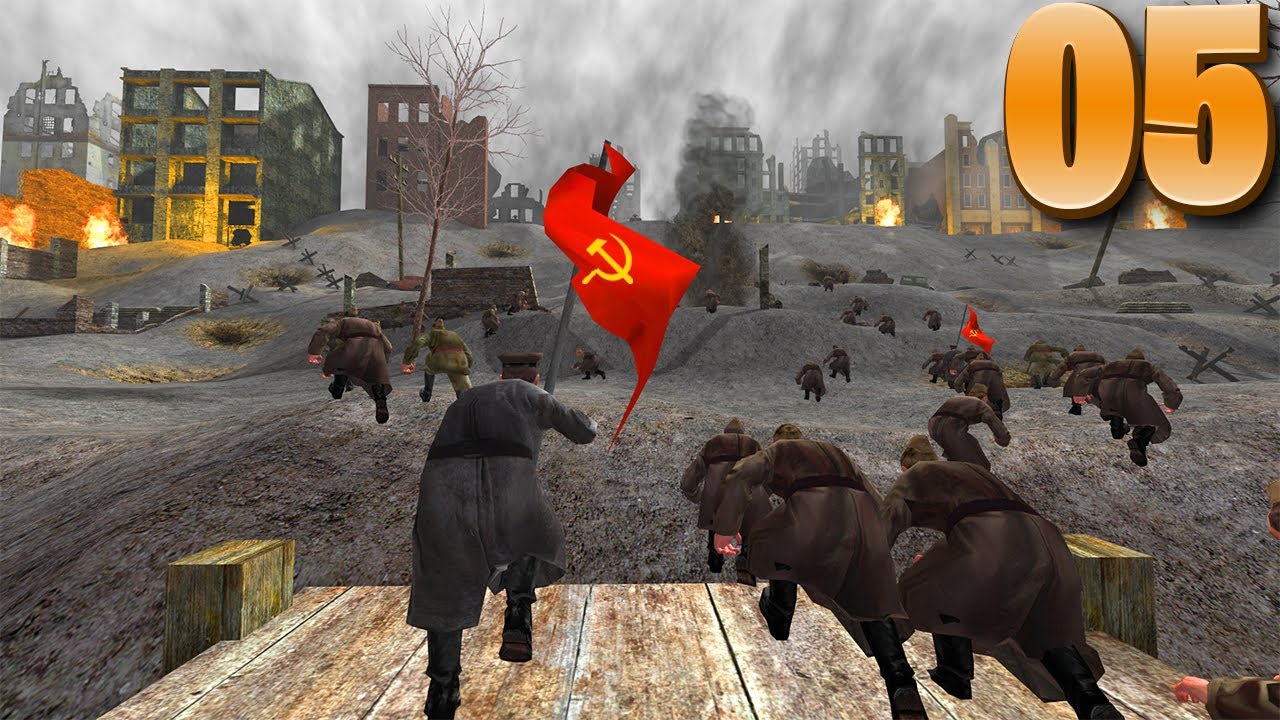 #5 KRWAWY STALINGRAD... (ZAGRAJMY w CALL OF DUTY 1 KAMPANIA POLSKI GAMEPLAY)