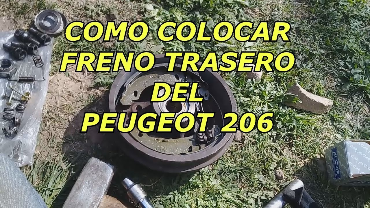 COMO COLOCAR  RESORTES EN ZAPATAS FRENO TRASERO DEL PEUGEOT 206