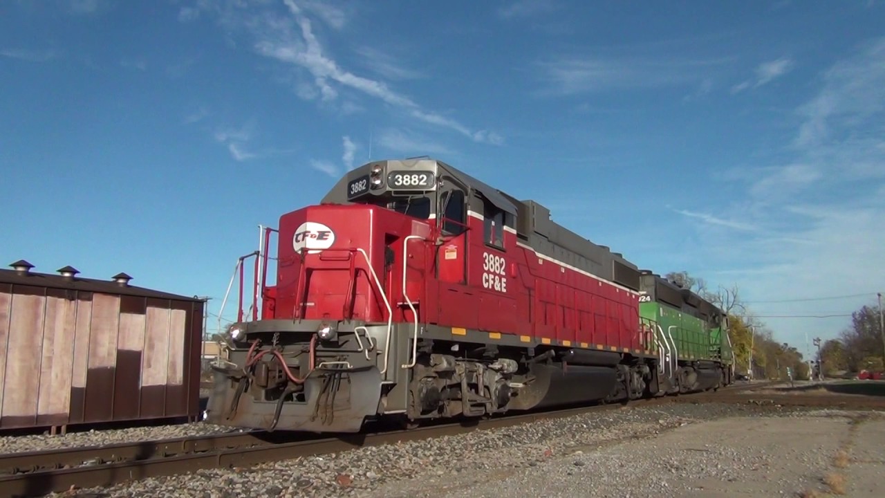 Locals and freight trains on the CF&E and RJ Corman Railroad IORY 4036 RJC 1806