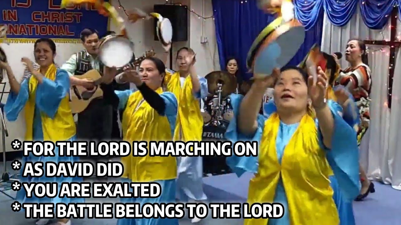 FOR THE LORD IS MARCHING ON | AS DAVID DID | YOU ARE EXALTED | THE BATTLE BELONGS TO THE LORD