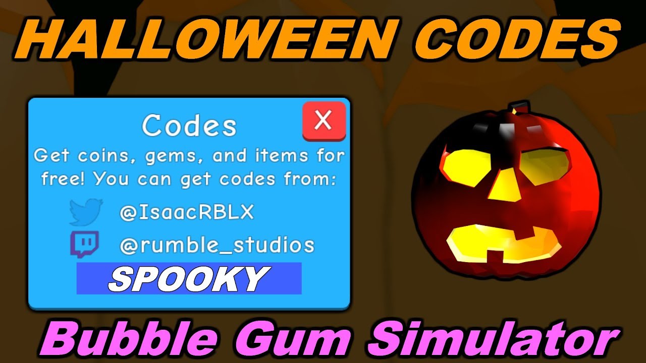 *ALL* NEW BUBBLE GUM SIMULATOR [HALLOWEEN CODES] | Roblox Bubble Gum Simulator