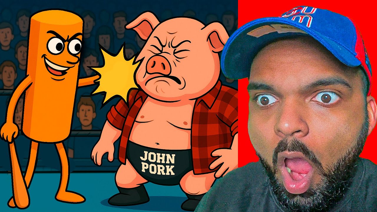 Tung Tung Sahur met une CLAQUE à JOHN PORK sur WWE !