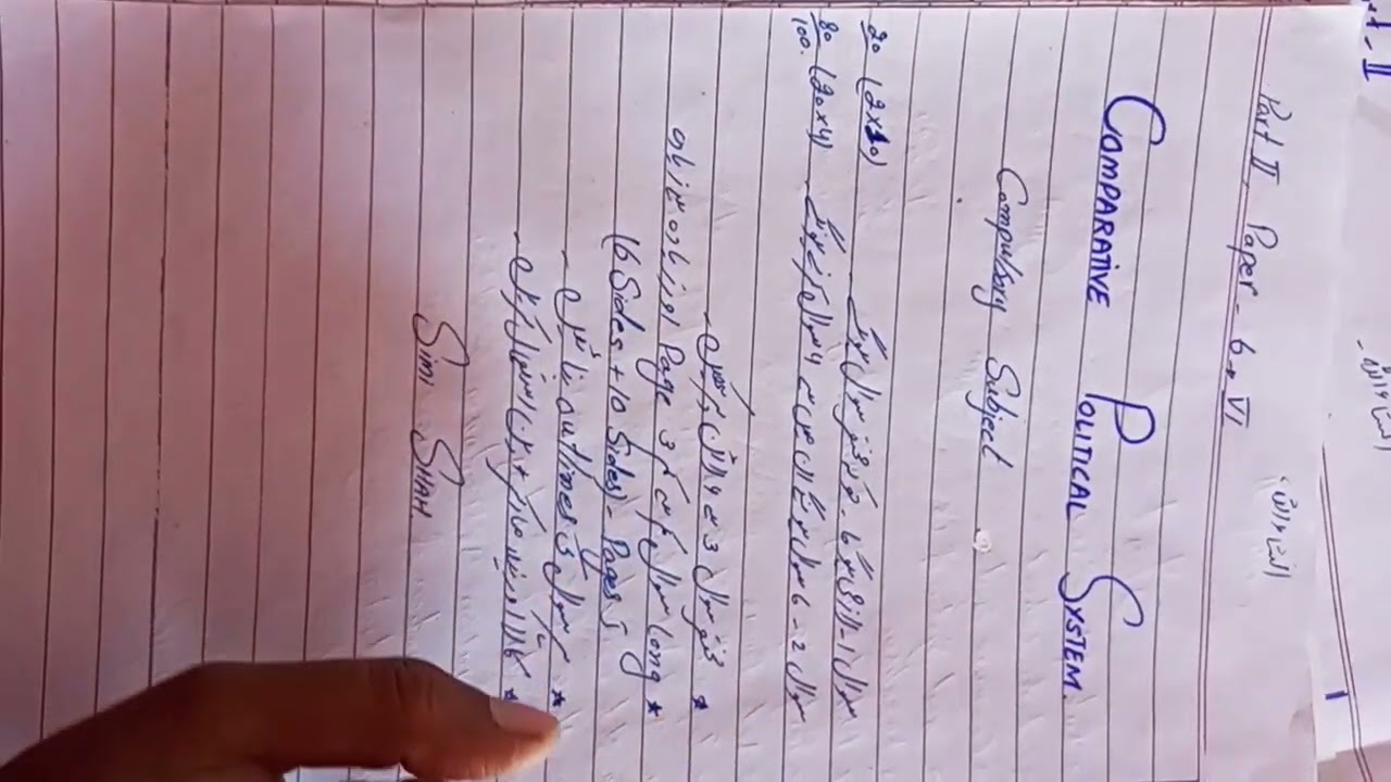 Comparative political system uos Guess | comparative political system Short question book