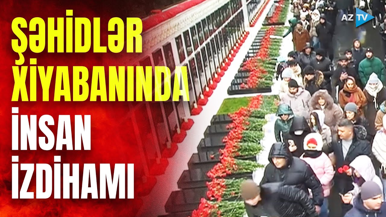 Tarixi yaddaşın ən AĞRILI SƏHİFƏSİ: soyuq havaya baxmayaraq insanlar bura durmadan axın edir