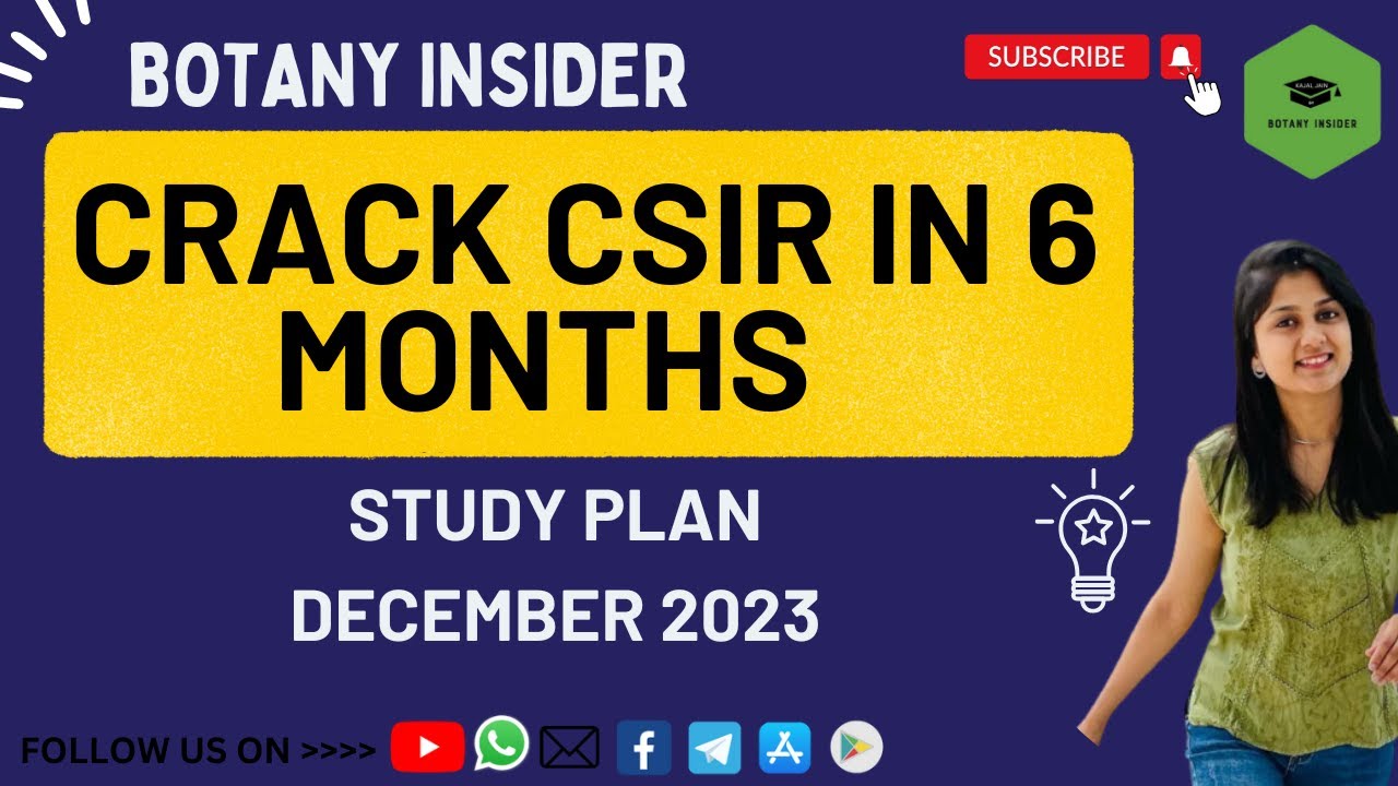 CRACK CSIR NET IN 6 MONTHS !! CSIR NET DECEMBER 2023 : PLAN for 6 months II CSIR NET Preparation II
