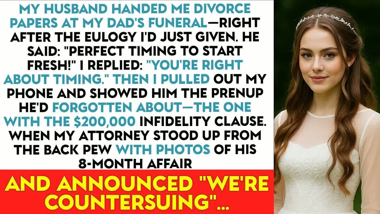 My Husband Handed Me Divorce Papers At My Dad's Funeral—Right After The Eulogy I'd Just Given