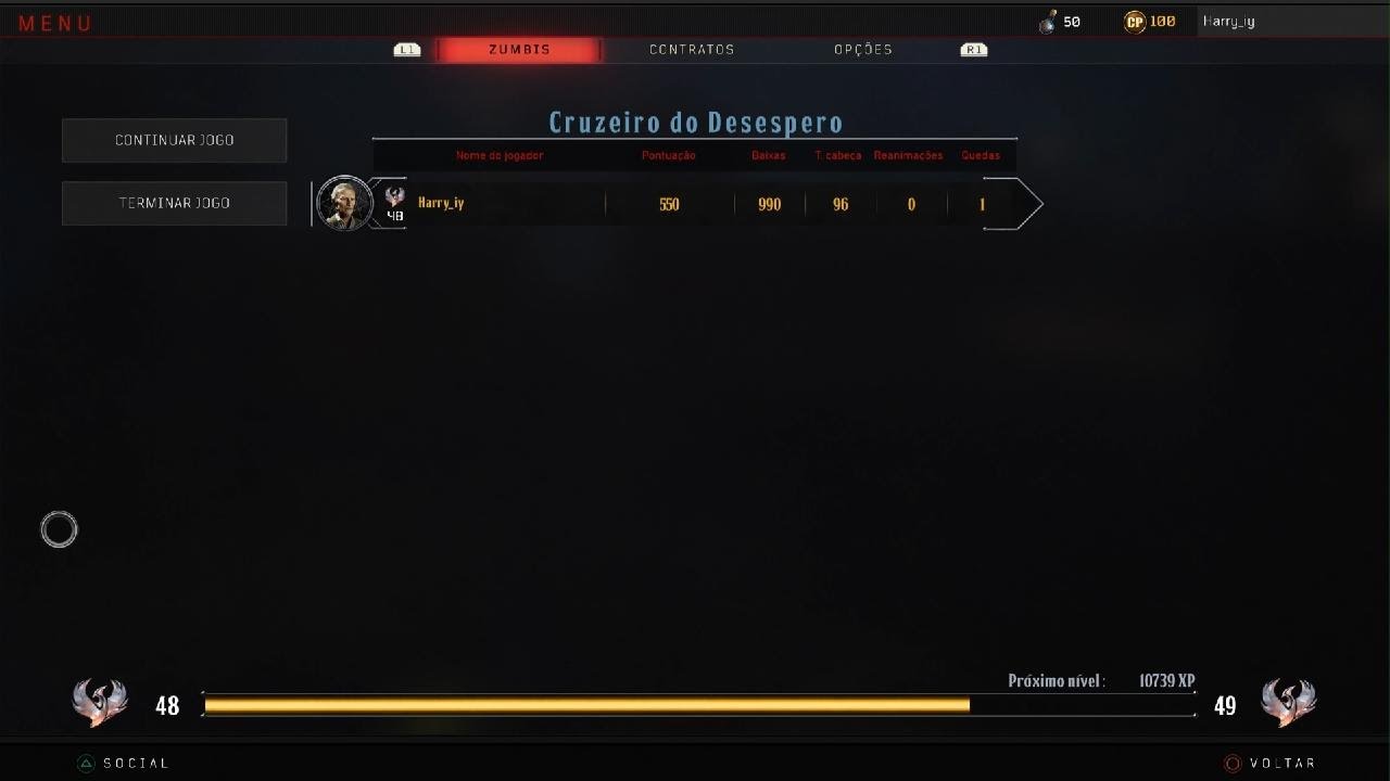 Cruzeiro do desespero Black ops 4