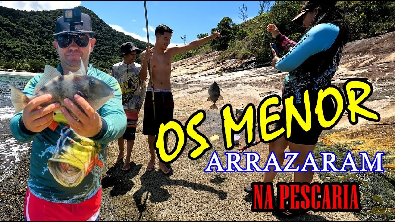 Praia de São Sebastião - Primeira Vez pescando Porquinho no Mar