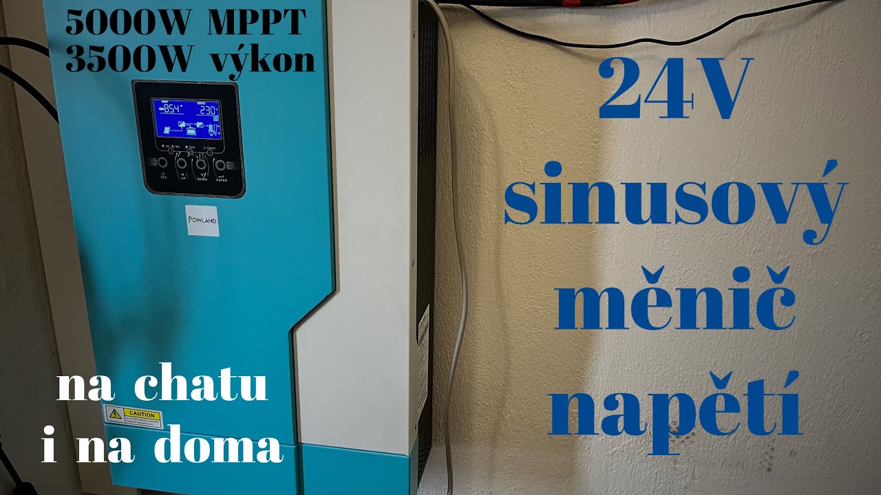 24V sinusový měnič s MPPT regulátorem nabíjení