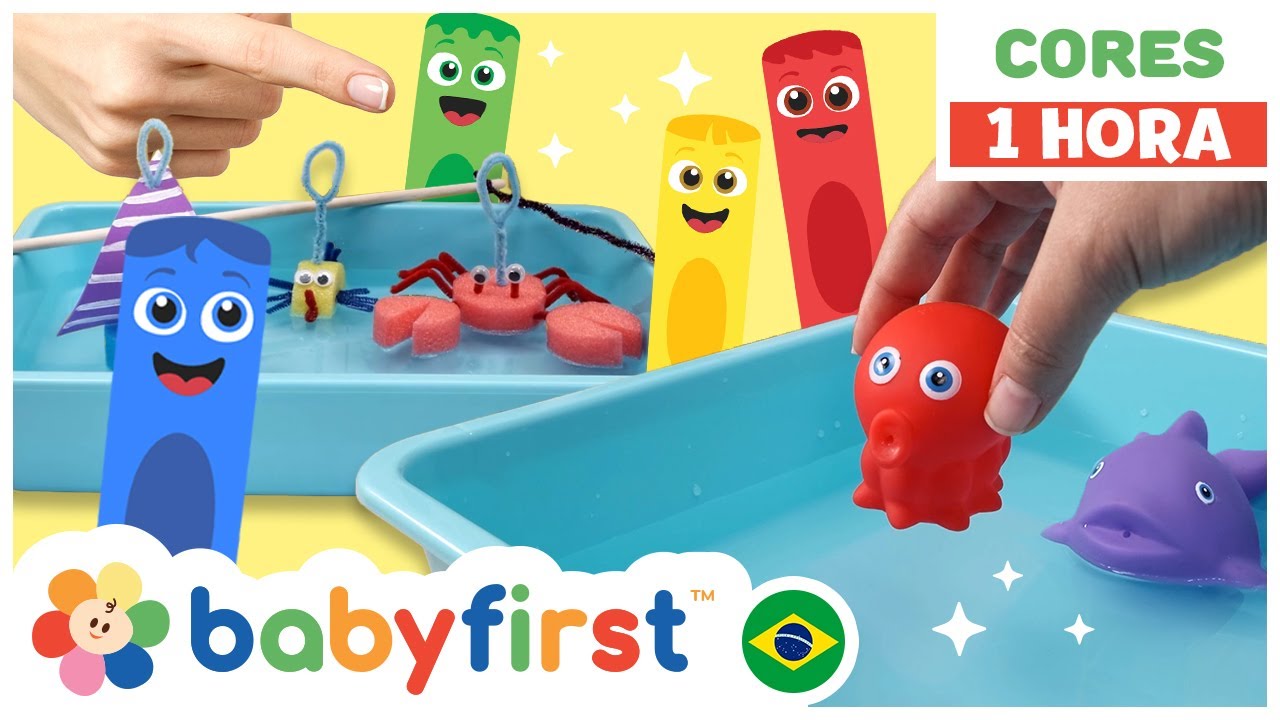 Desenho educativo 2 anos | Turma das Cores | Aprenda cores para crianças | 1 Hora | BabyFirst Brasil