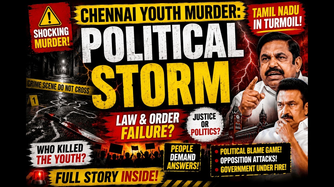 Chennai Youth Murder Sparks Political Storm: Shocking Case Rocks Tamil Nadu