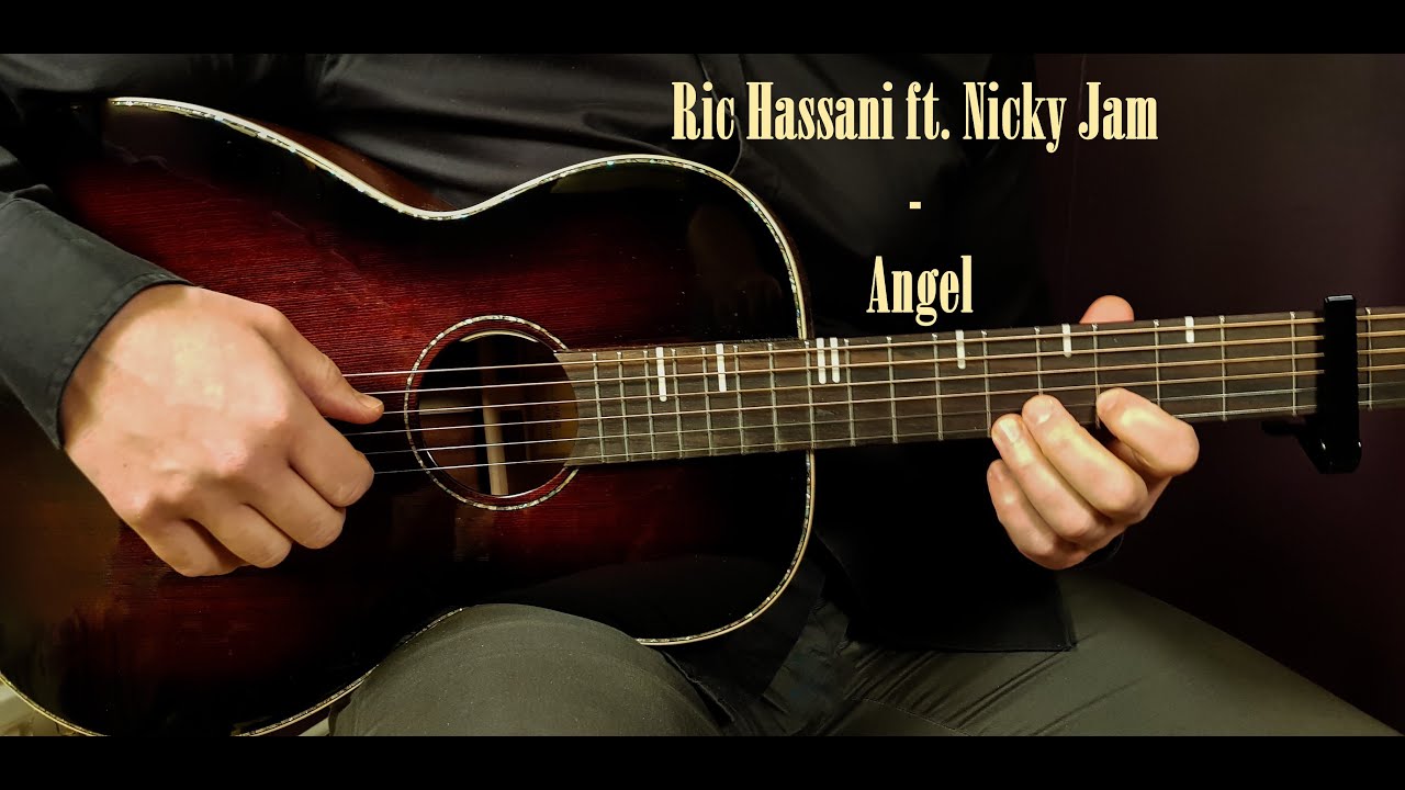 How to play RIC HASSANI ft. NICKY JAM - ANGEL Acoustic Guitar Lesson - Tutorial