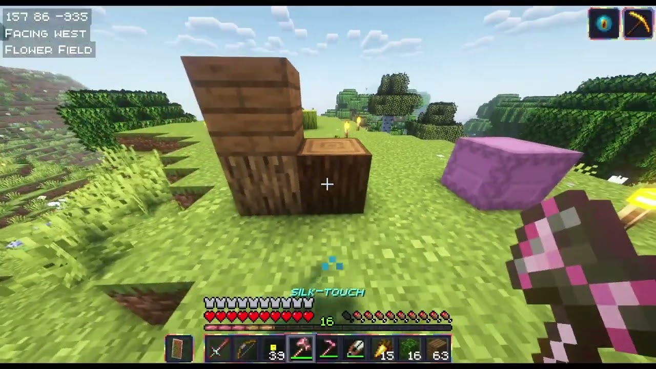 minecraft survival world   working on tree
