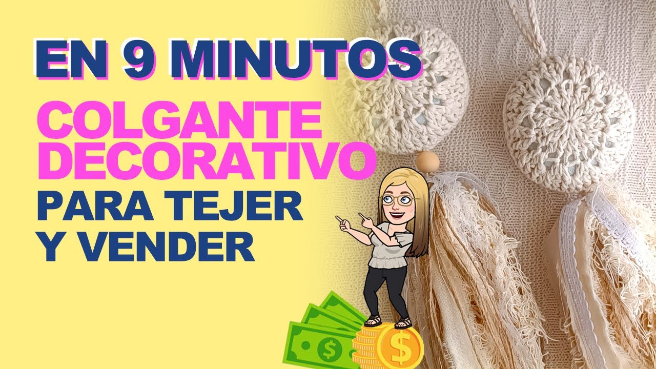 ESPECTACULAR IDEA que se VENDE RÁPIDO!  Colgante decorativo MANDALA rústico a crochet