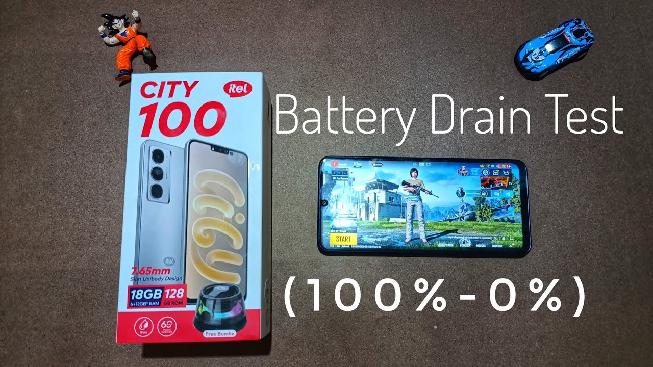 Itel City 100 Battery Drain Test (100%-0%)