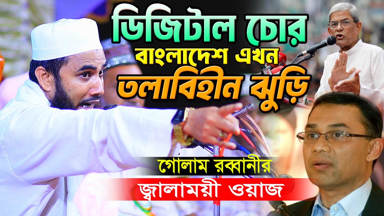 বাংলাদেশ এখন তলা বিহীন ঝুড়ি। গোলাম রব্বানীর সেরা প্রতিবাদী ওয়াজ। Golam Rabbani New Waz |