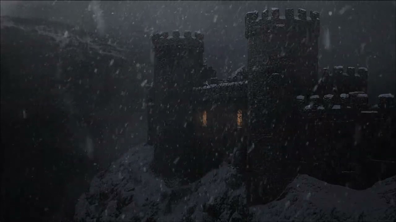 Haunting Howling Blizzard Winds: Sleep In This Eerie Dark Medieval Castle For A Deep Relaxing Sleep