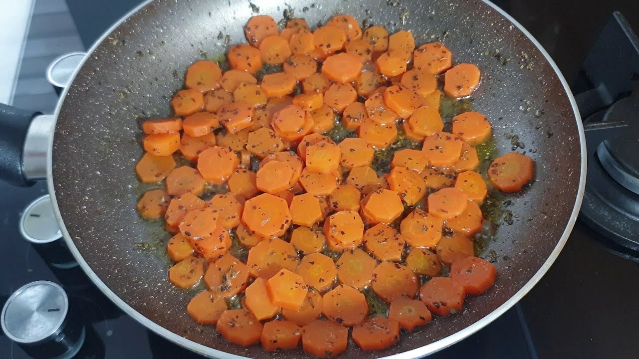 Легкий и быстрый рецепт ужина | морковь с орегано, приготовленная на сковороде