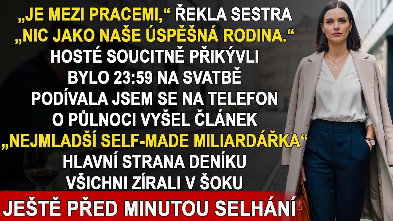 Rodina mě na svatbě nazvala selháním — než vyšla pravda o mně