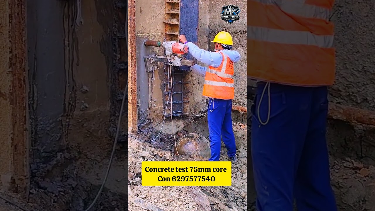 Concrete test 75mm core cutting civil Contraction 