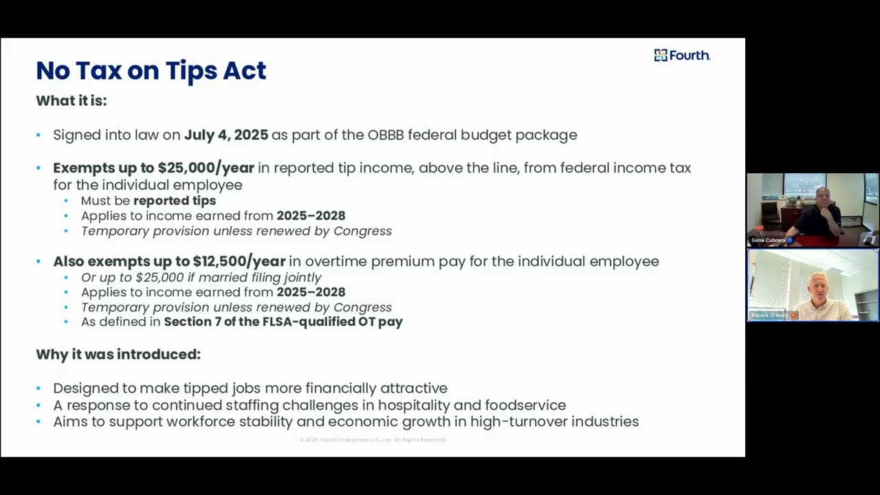 What the No Tax on Tips Act Means for Restaurants | Webinar September 2025