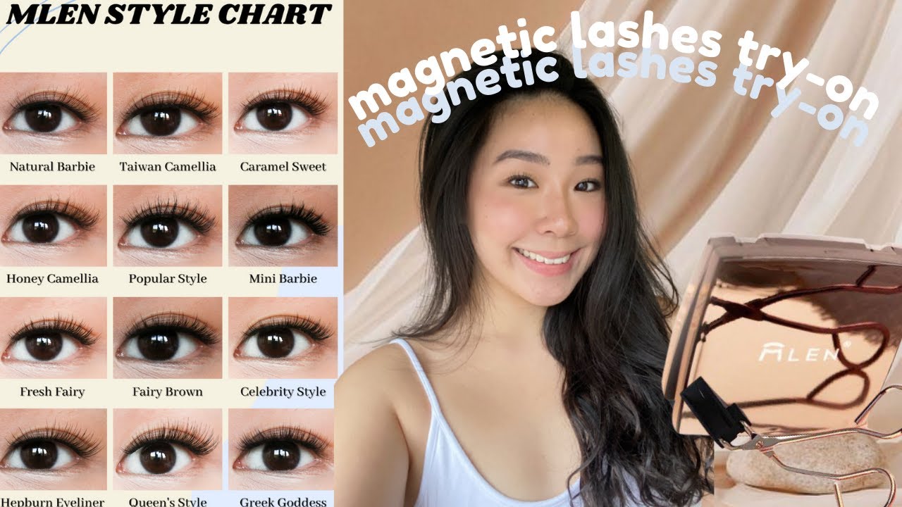 Mlen Magnetic Lashes Try-on | 12 Different Lash Styles With Close-Ups