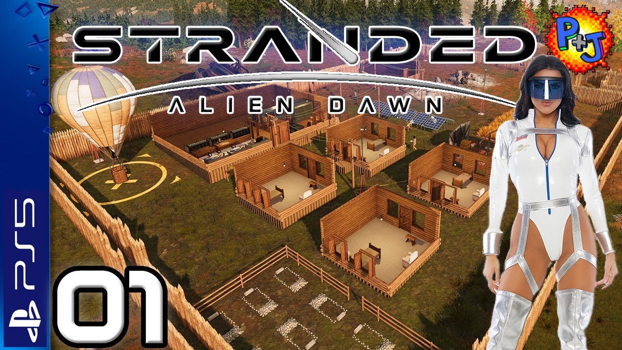 Let's Play Stranded: Alien Dawn PS5 | Console Gameplay Episode 1 | Getting the Basic Resources (P+J)